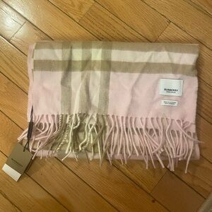 Burberry Classic Pink and Beige Plaid Scarf